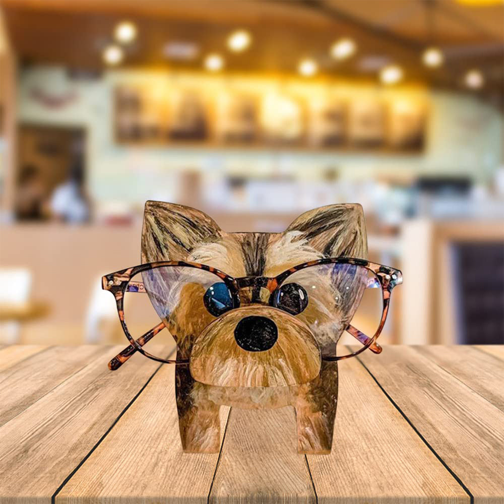 Wooden Cartoon Yorkshire Eyeglass Holder