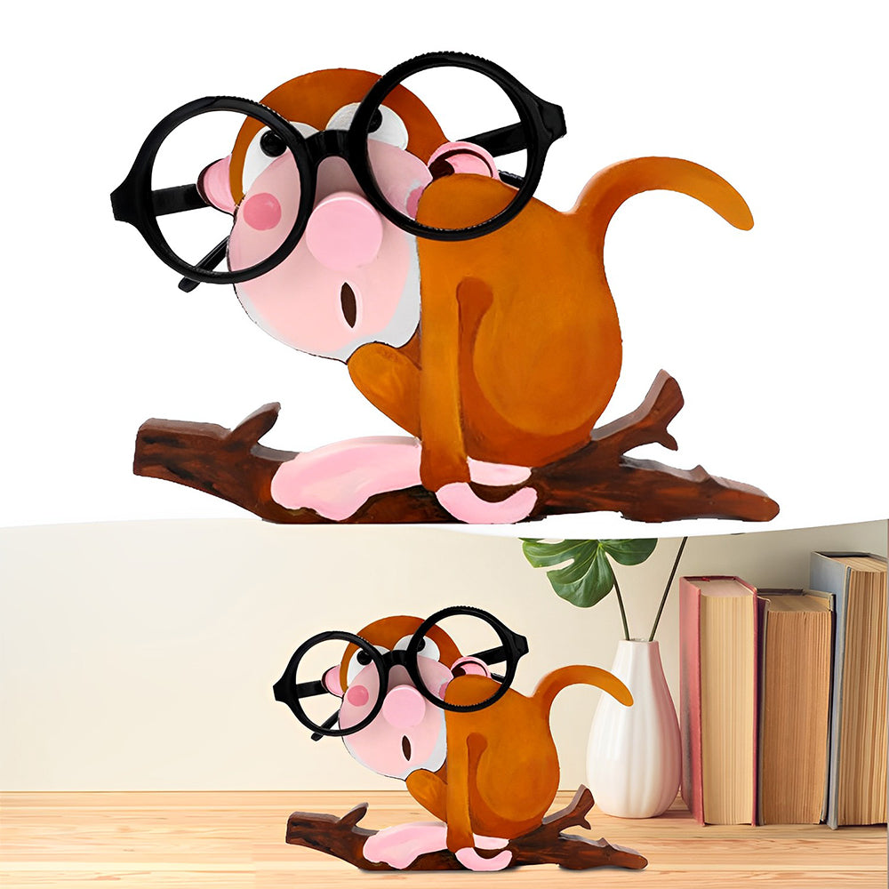 Wooden Cartoon Monkey Eyeglass Holder