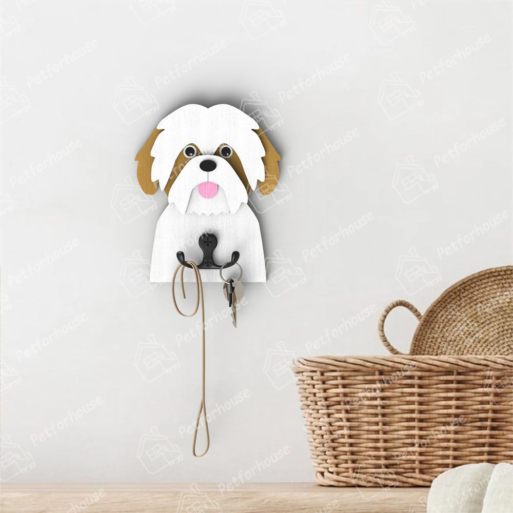 Shih Tzu Wooden Hook