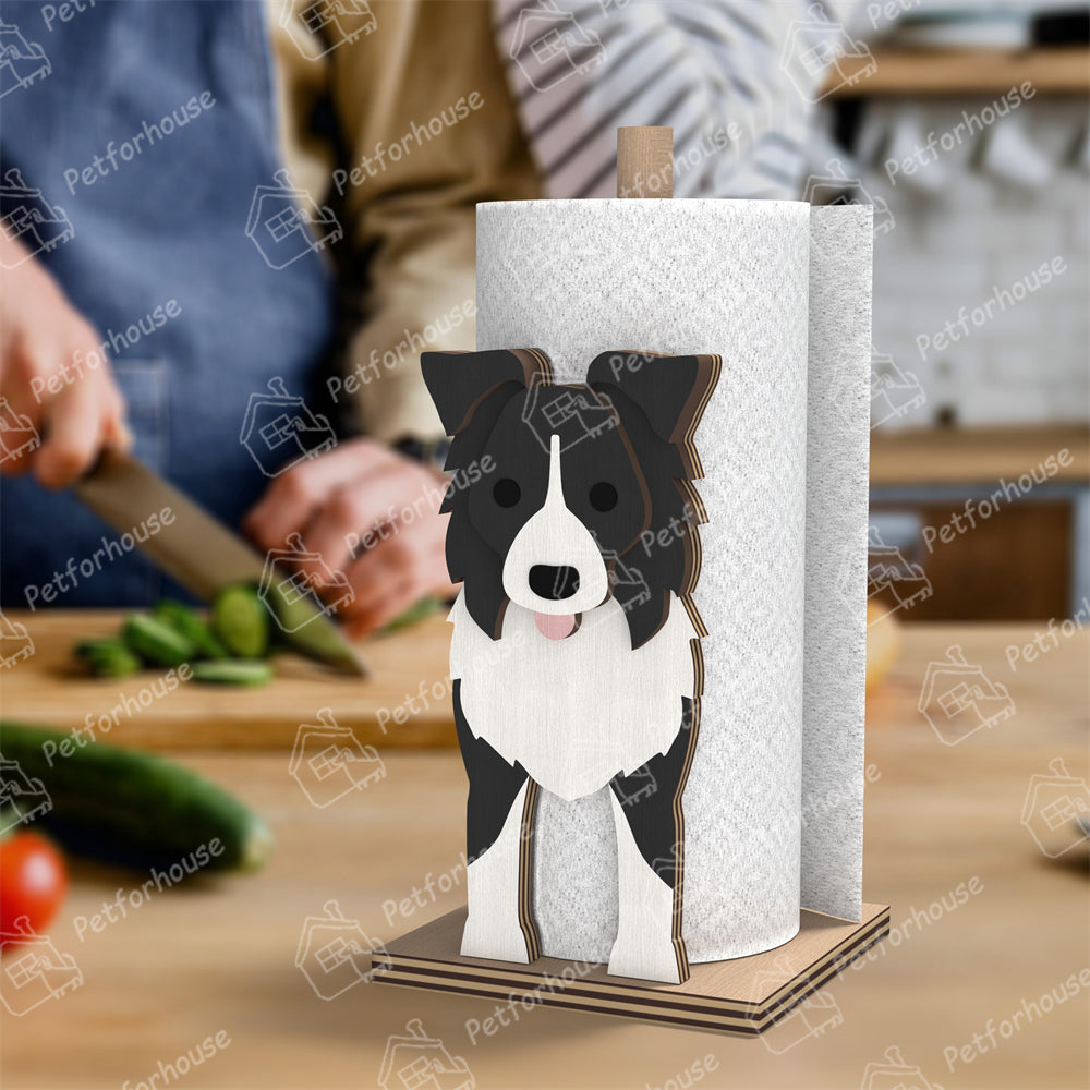 Border Collie Paper Towel Holder