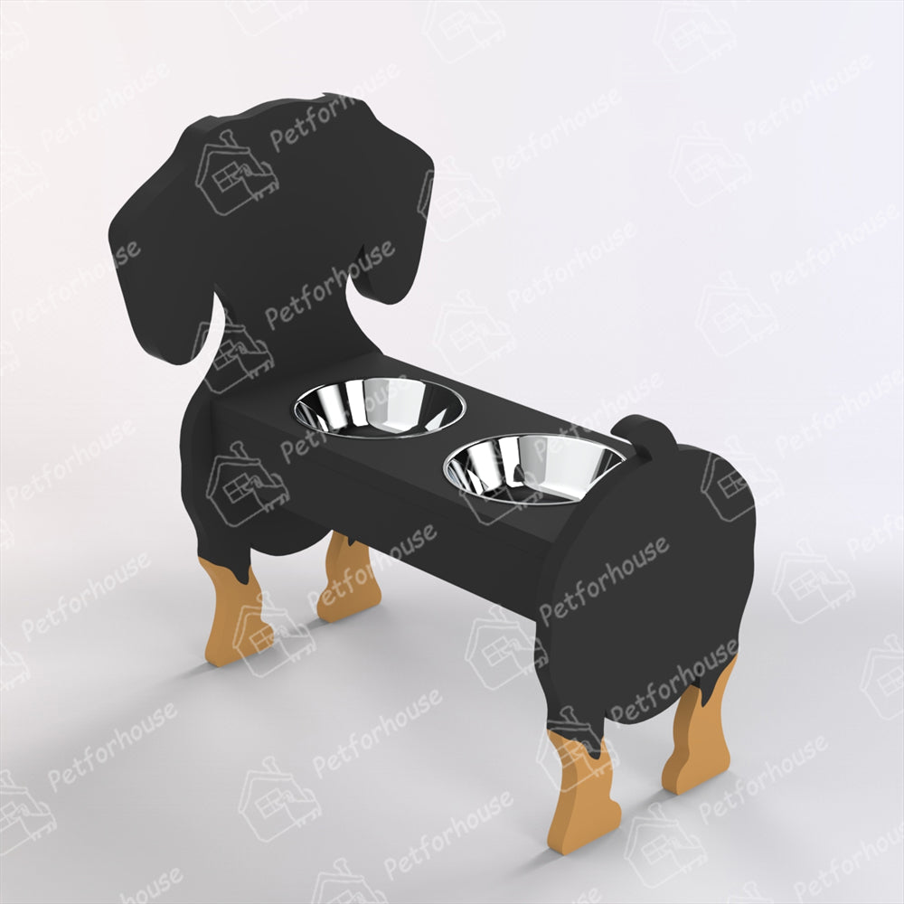 Dachshund Pet Food Bowl Holder – - Main Image