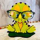 Wooden Cartoon Green Dinosaur Eyeglass Holder