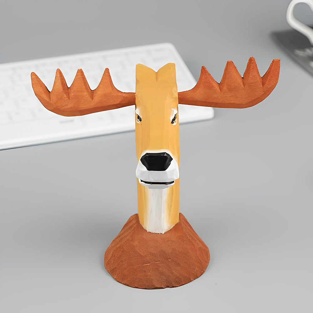 Wooden Cartoon Elk Eyeglass Holder