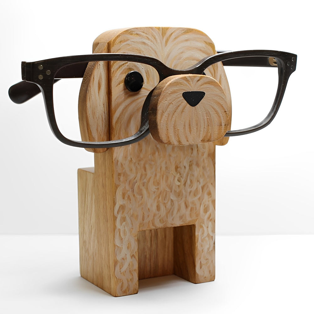 Wooden Cartoon Dog E Eyeglass Holder