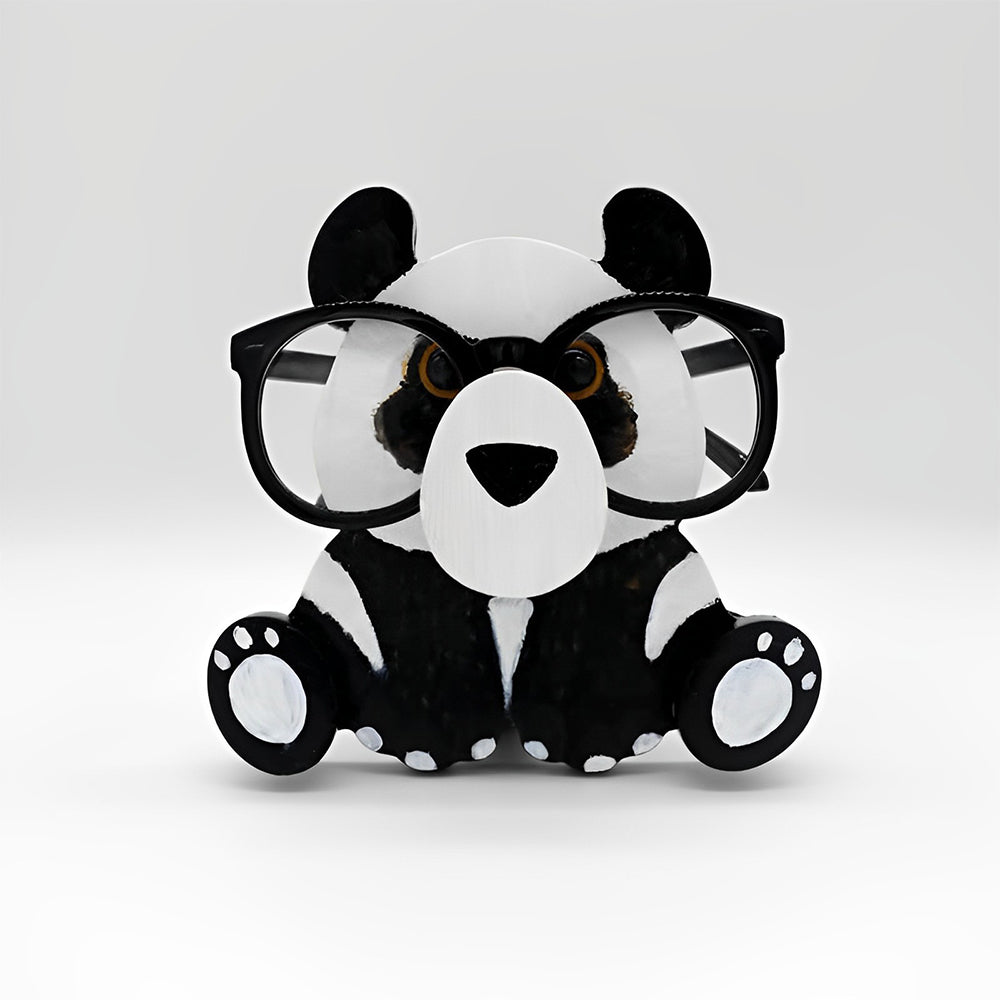 Wooden Cartoon Panda Eyeglass Holder