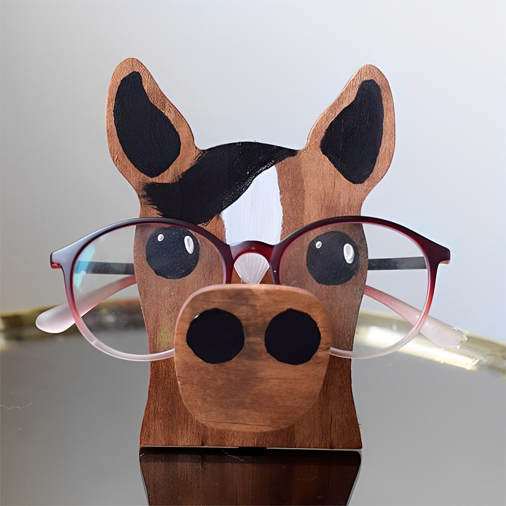 Wooden Cartoon Horse Eyeglass Holder