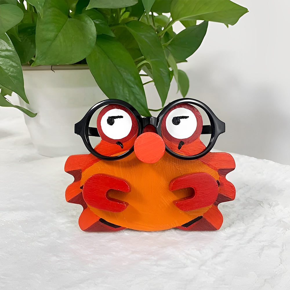 Wooden Cartoon Crab Eyeglass Holder