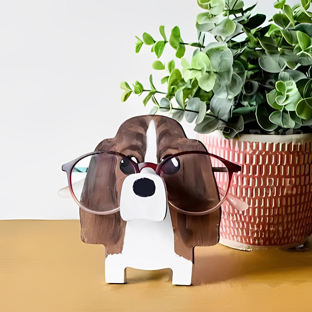 Wooden Cartoon Big Ear Gog Eyeglass Holder