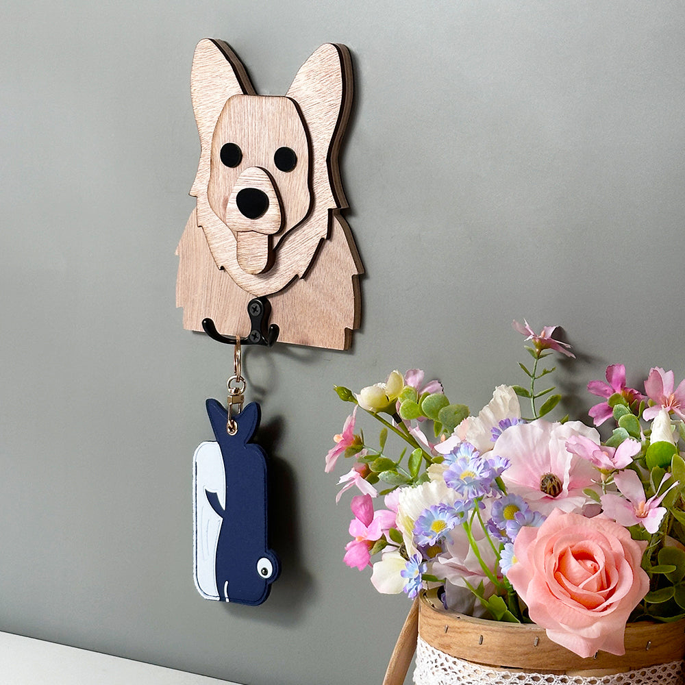 Corgi Wooden Hook