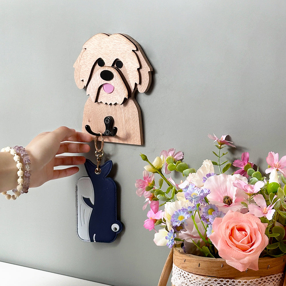 Shih Tzu Wooden Hook