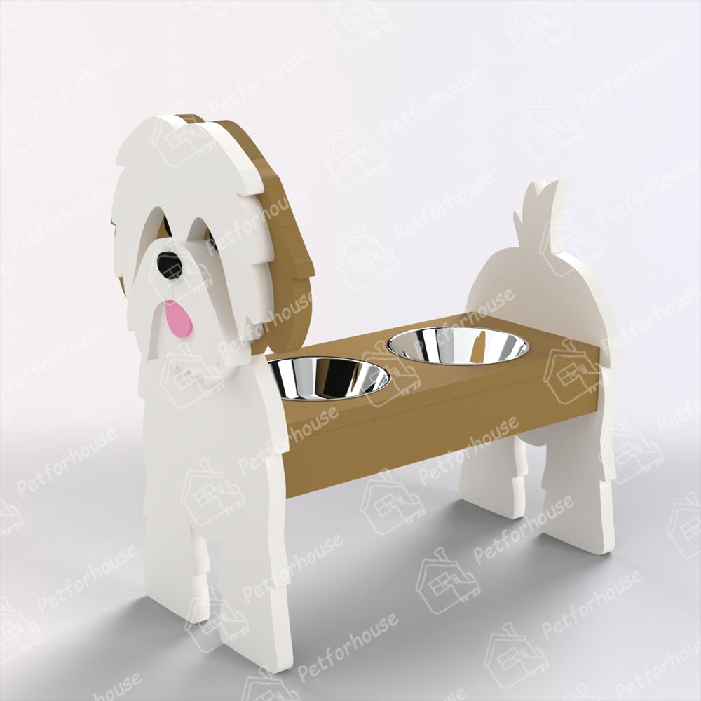 Shih Tzu Pet Food Bowl Holder