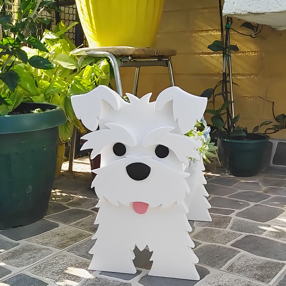 2024 Vintage Schnauzer Dog Planter, Mid-Century Pupper Cache Pot